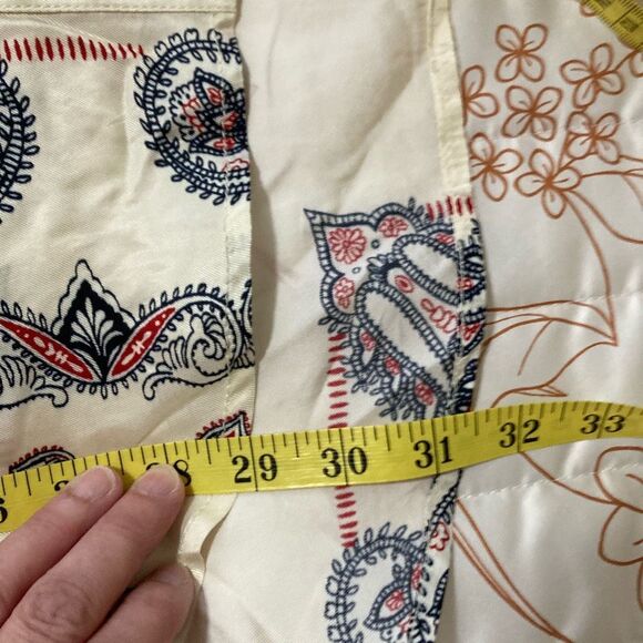 J. Crew Drapey Paisley Long Sleeve Button Up Shirt Size XL Buttermilk - Picture 6 of 9